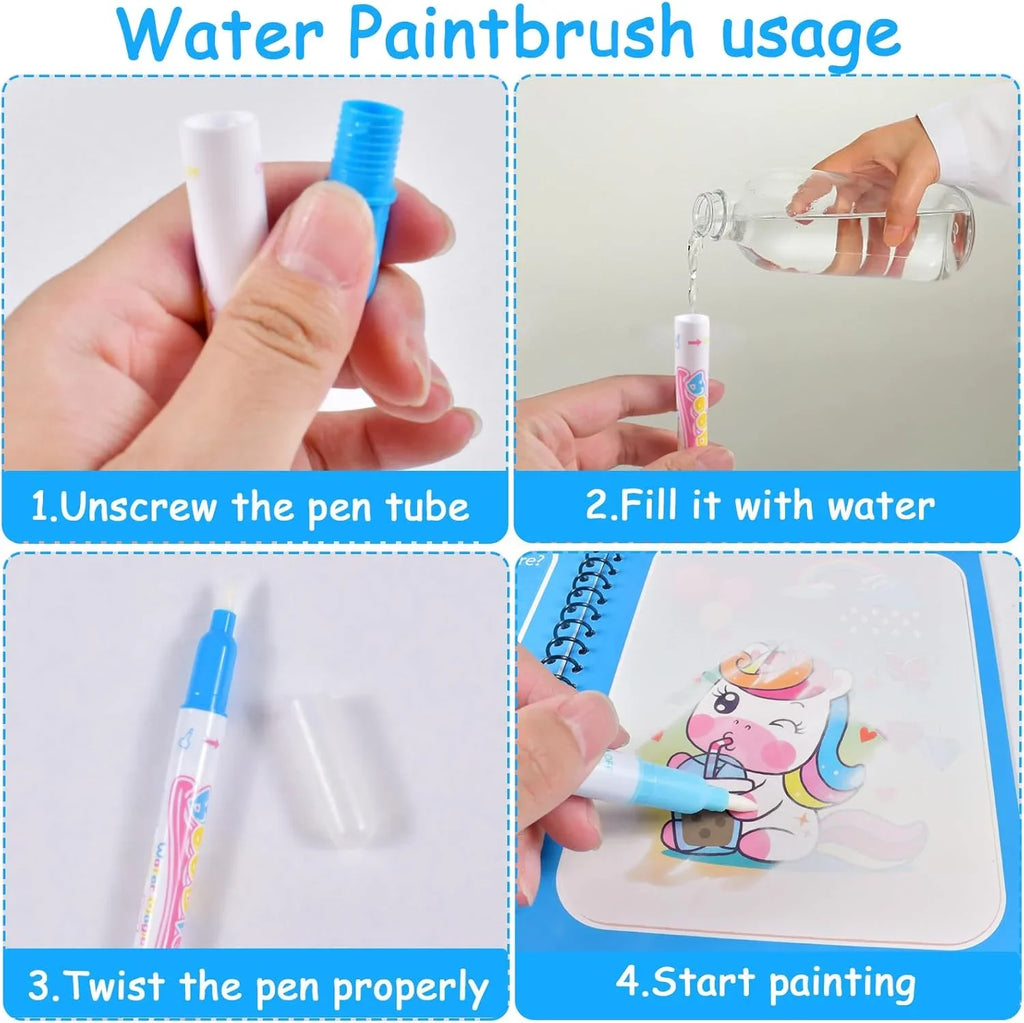 Magic Water Drawing Books Pen Sensory Early Education