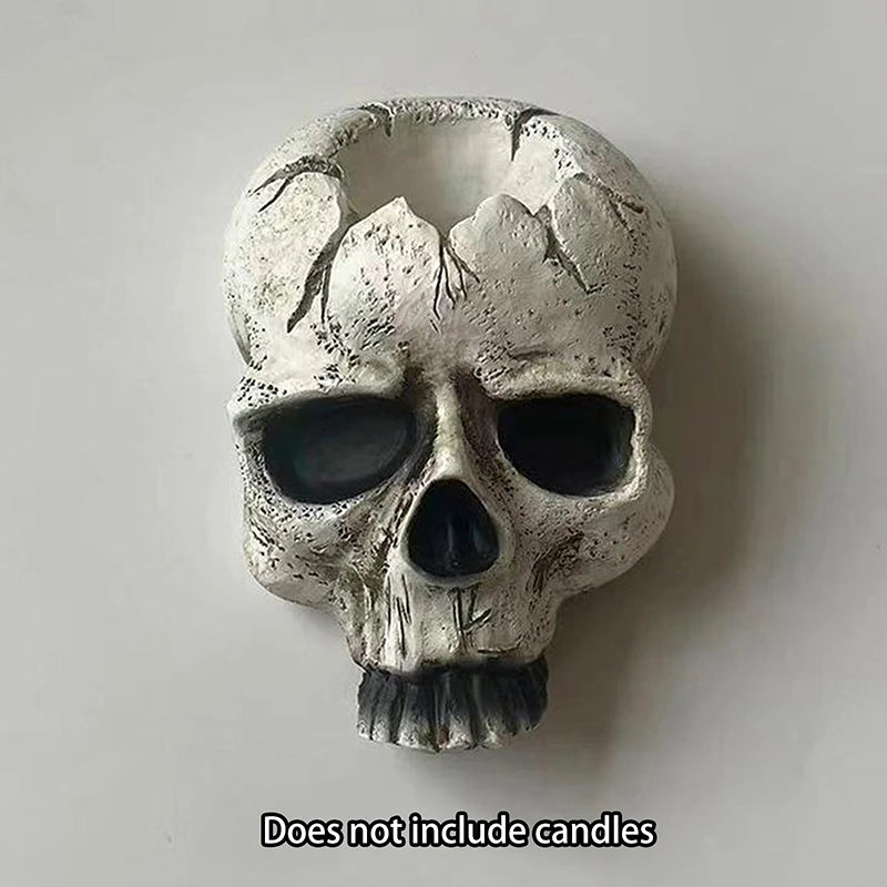 1 Pcs Home Resin Craft Skeleton Candlestick Pendant Gothic Style Wall Decor