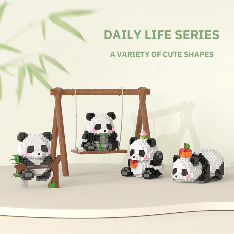 Animal Panda Building Block DIY Creative Construction
