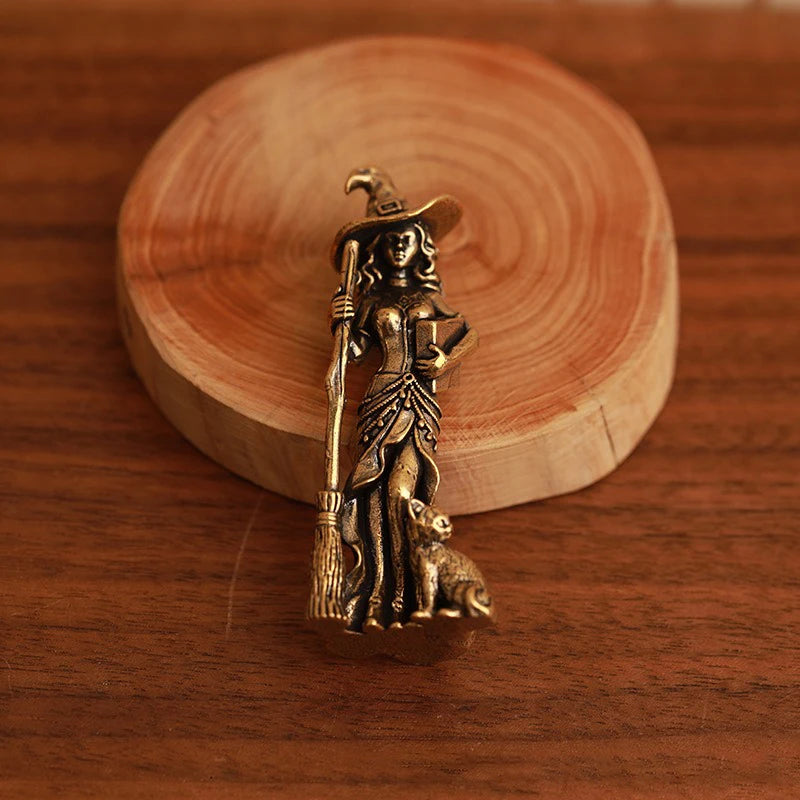 Broom Moon Witch Ornament Suitable Home Office Decoration Magic Witch