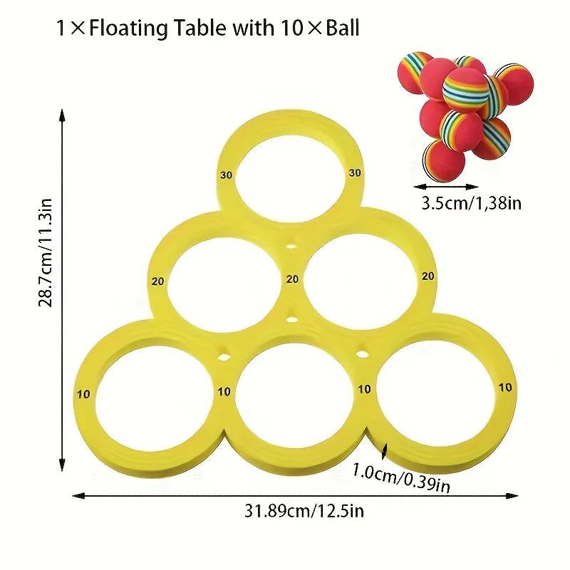 Swimming Pool Toss Game Set Family Water Sports Floating Pool Toys Throwing