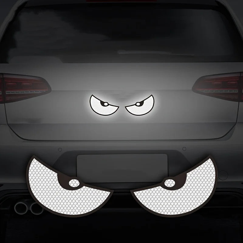 2pcs/Set Reflective Car Stickers Devil Eye Safety