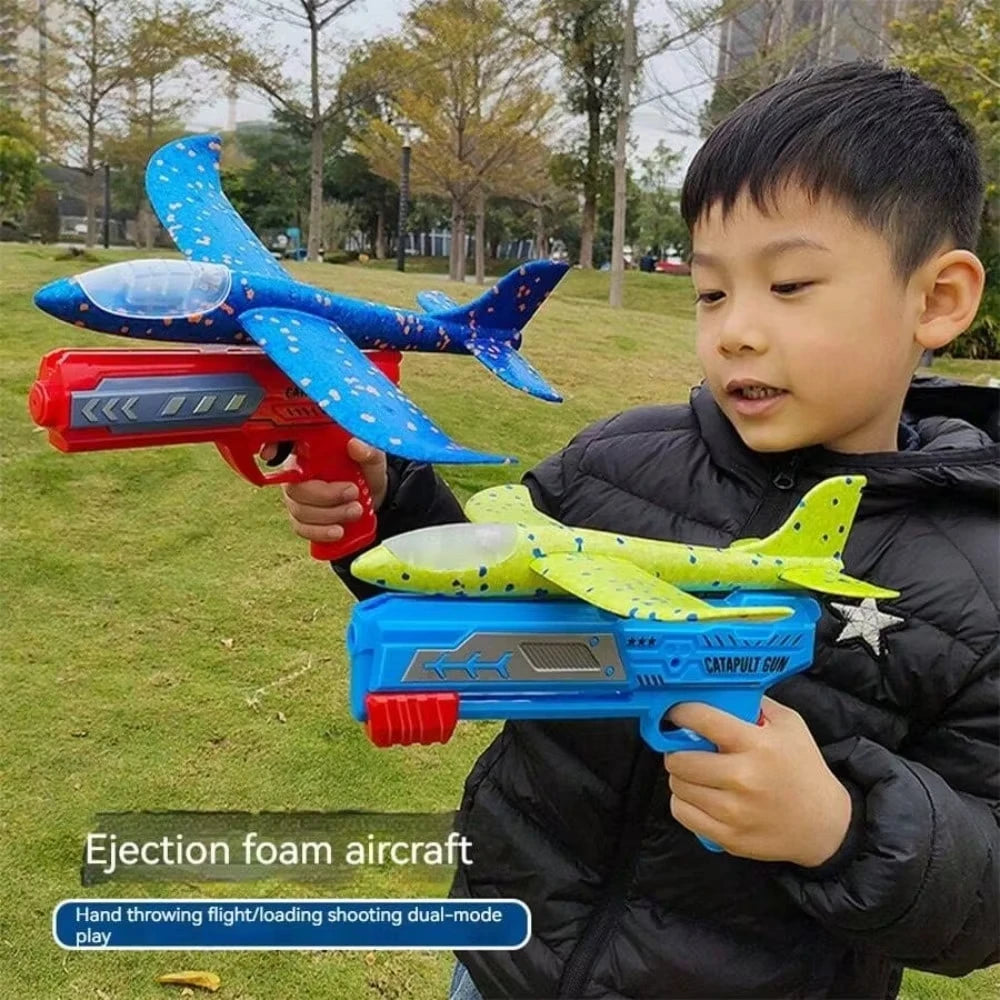 Kids Catapult Planes Foam Gliders Outdoor Toy