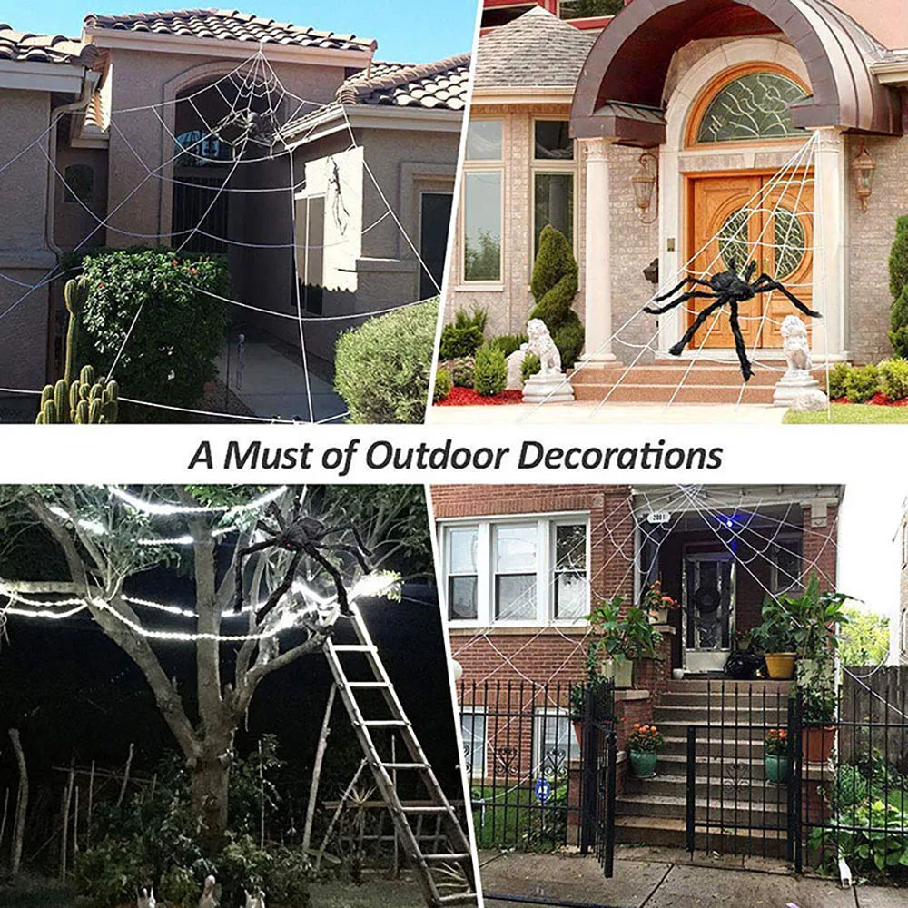 Halloween Triangle Spider Web 5m Simulation Prop