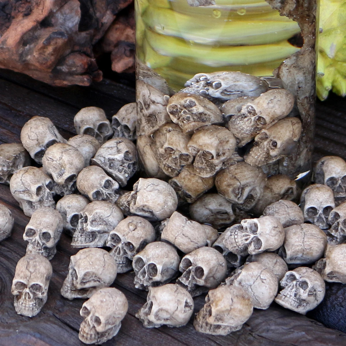 20 PCS Creative Miniature Skull Cool Miniature Skull Garden Bonsai Resin