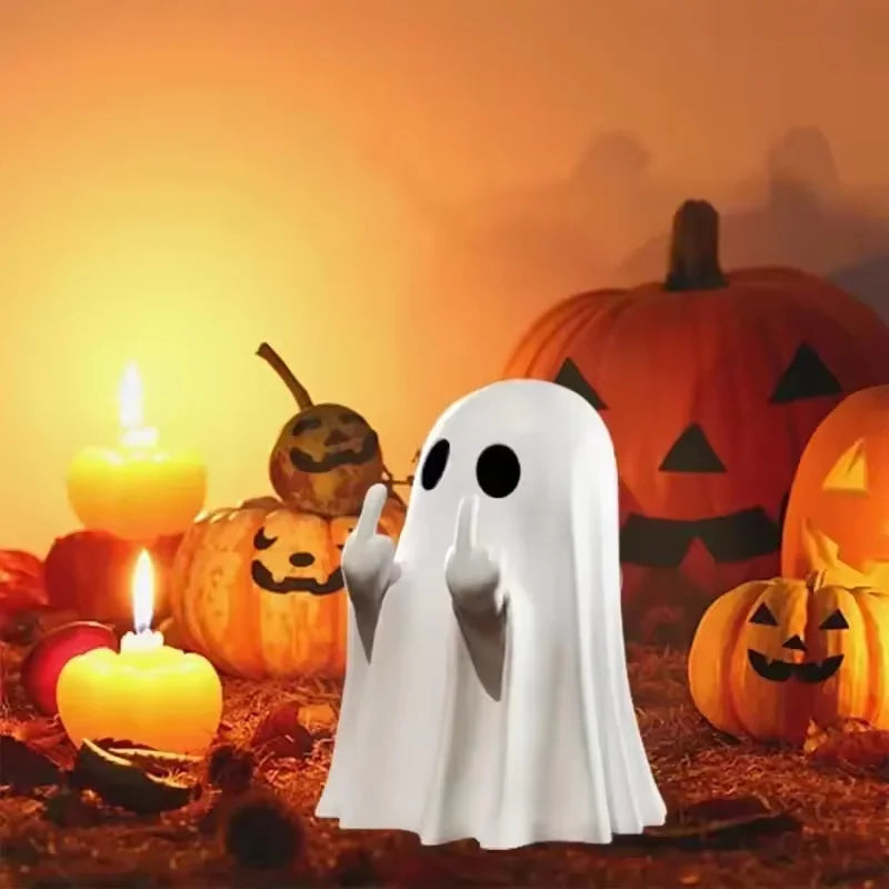 Cute Ghost Resin Statue Home Ornament