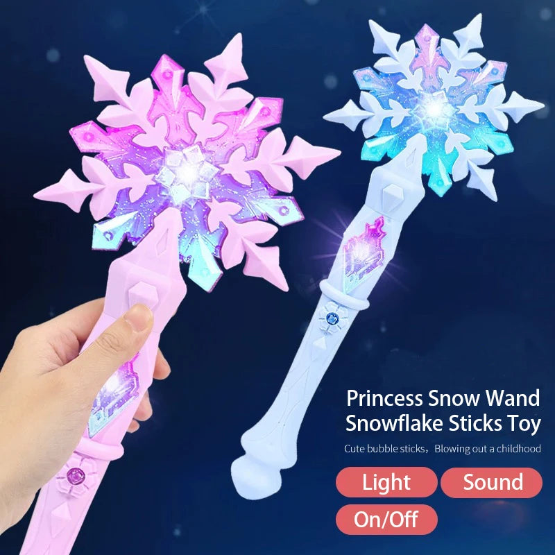 Princess Snow Wand Toy Interactive Glowing Light Stick