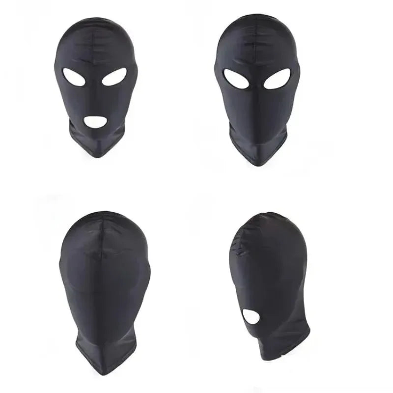 Breathable Spandex Hood Blindfold Eye Mask Mouth Open Adult Full Face