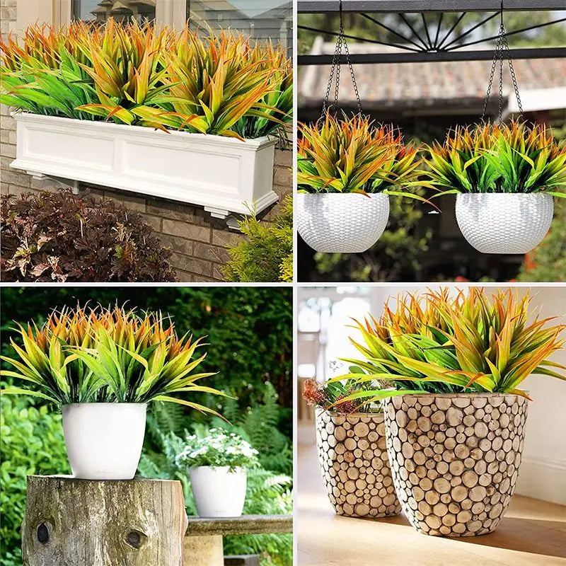 Artificial Plant Spring Grass Bracketplant Home Garden Bonsai Christmas Party