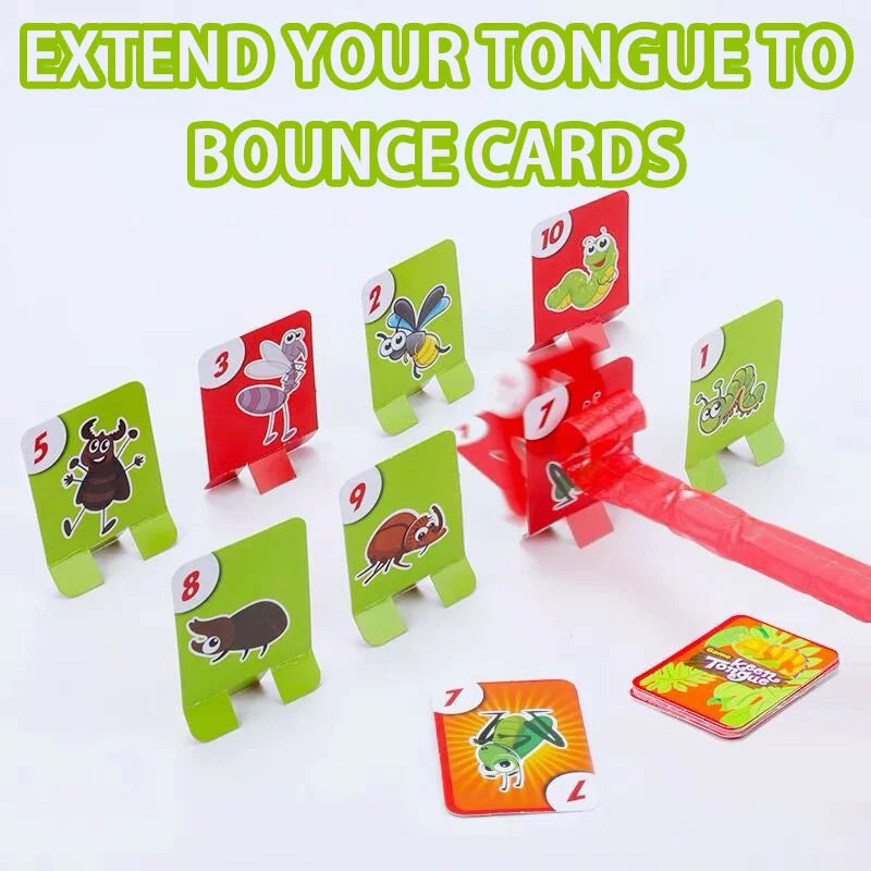 Frog Lizard Mask Wagging Tongue Lick Cards Board Games Children Family Party