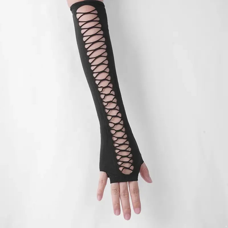Europe USA Sexy Lace Gloves Fingerless Mesh Nightclub Dance