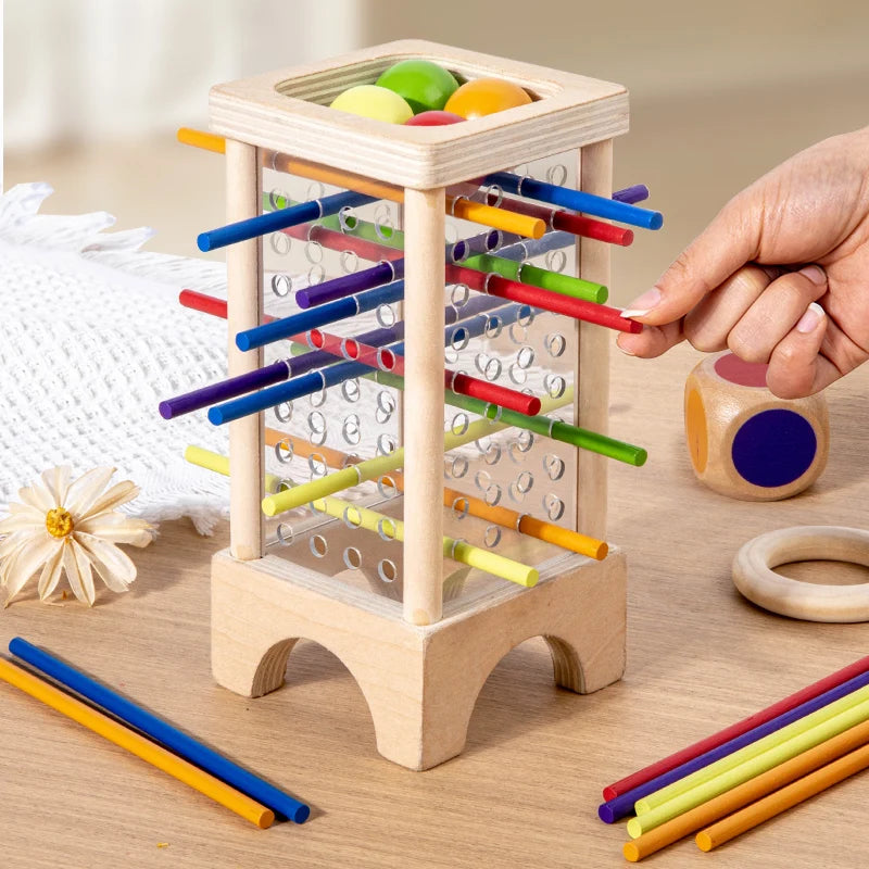 Wooden Stick Board Game Parent Child Interaction Montessori Wooden Toys Stick