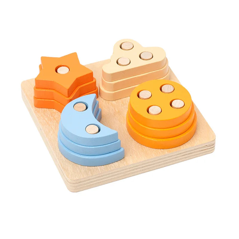 Montessori Wooden Building Blocks Color