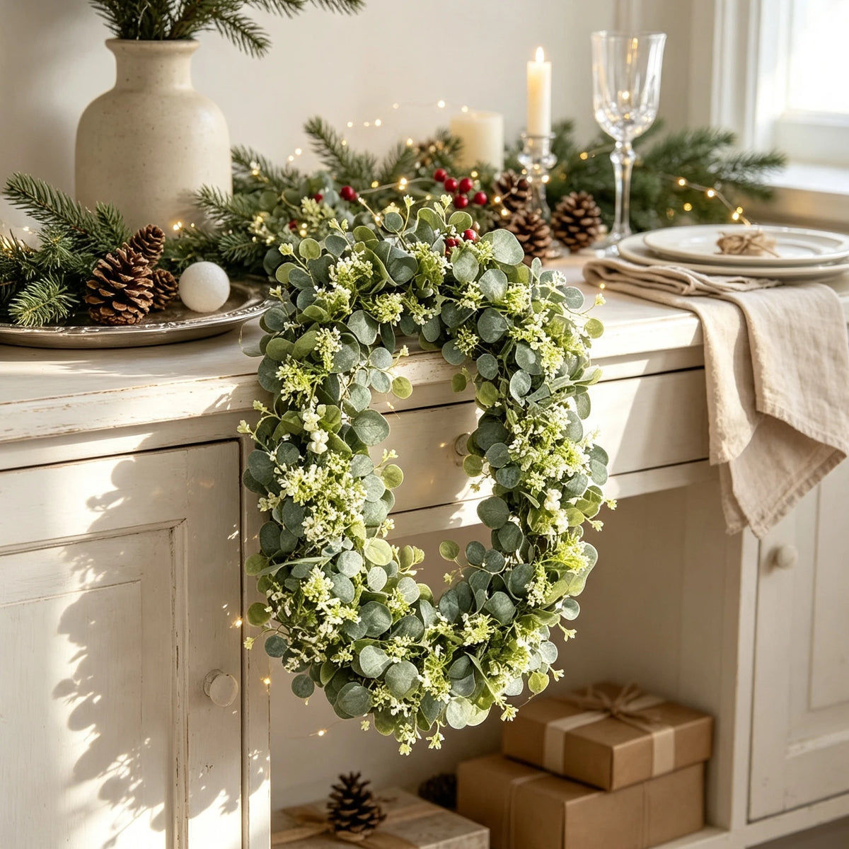 Artificial Greenery Foliage Vine Plant Christmas Outdoor Holiday Party Store