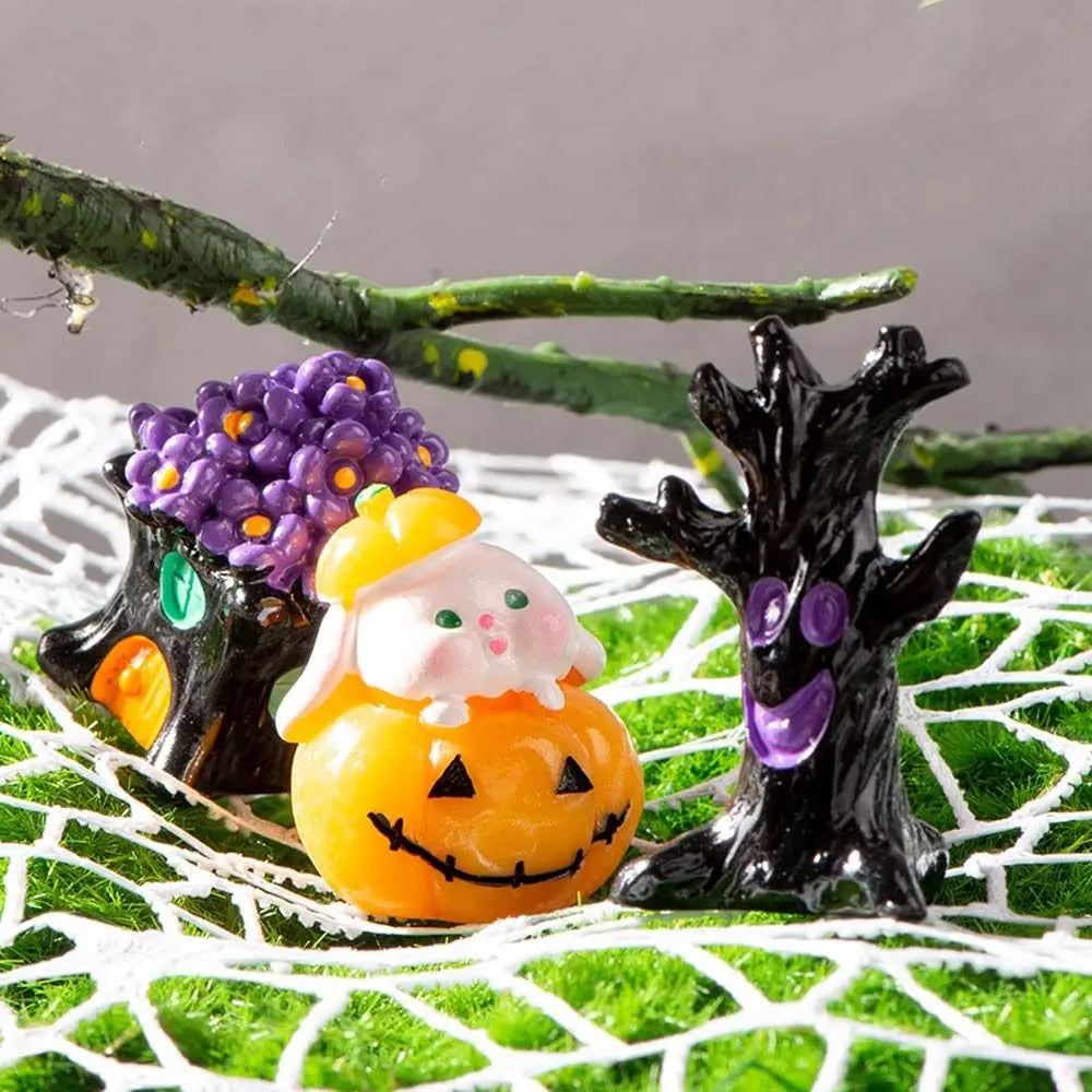 Cartoon Halloween Pumpkin Skeleton Figurines 3D Mummy
