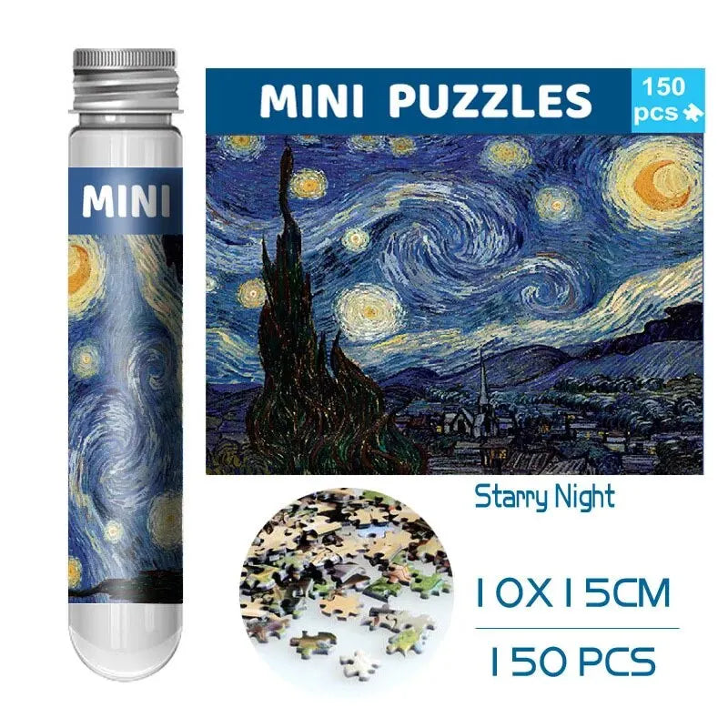 150pcs Test Tube Jigsaw Puzzle World Famous Painting Van Gogh Starry Night