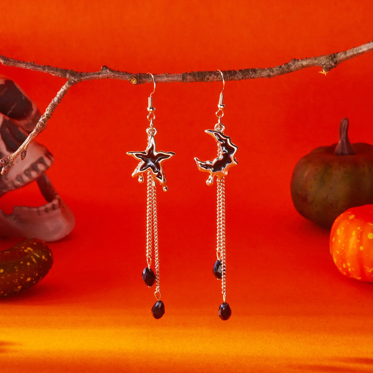 Gothic Vampire Bat Earrings Statement Jewelry