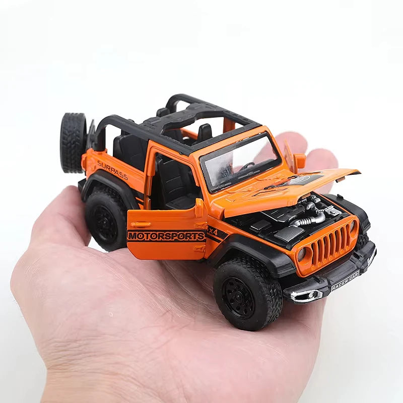 1 36 Convertible Wrangler Off-road Vehicle Die-cast Metal Boy's Toy Four Doors