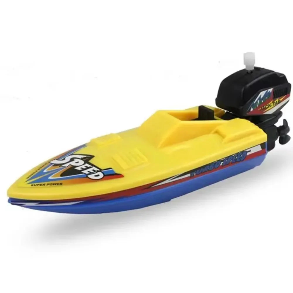 202 Speed Boat Clockwork Toys Ship Wind Up Toy Float Water Kids Bath