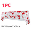 Halloween Bloody Handprint Party Tablecloth Decor