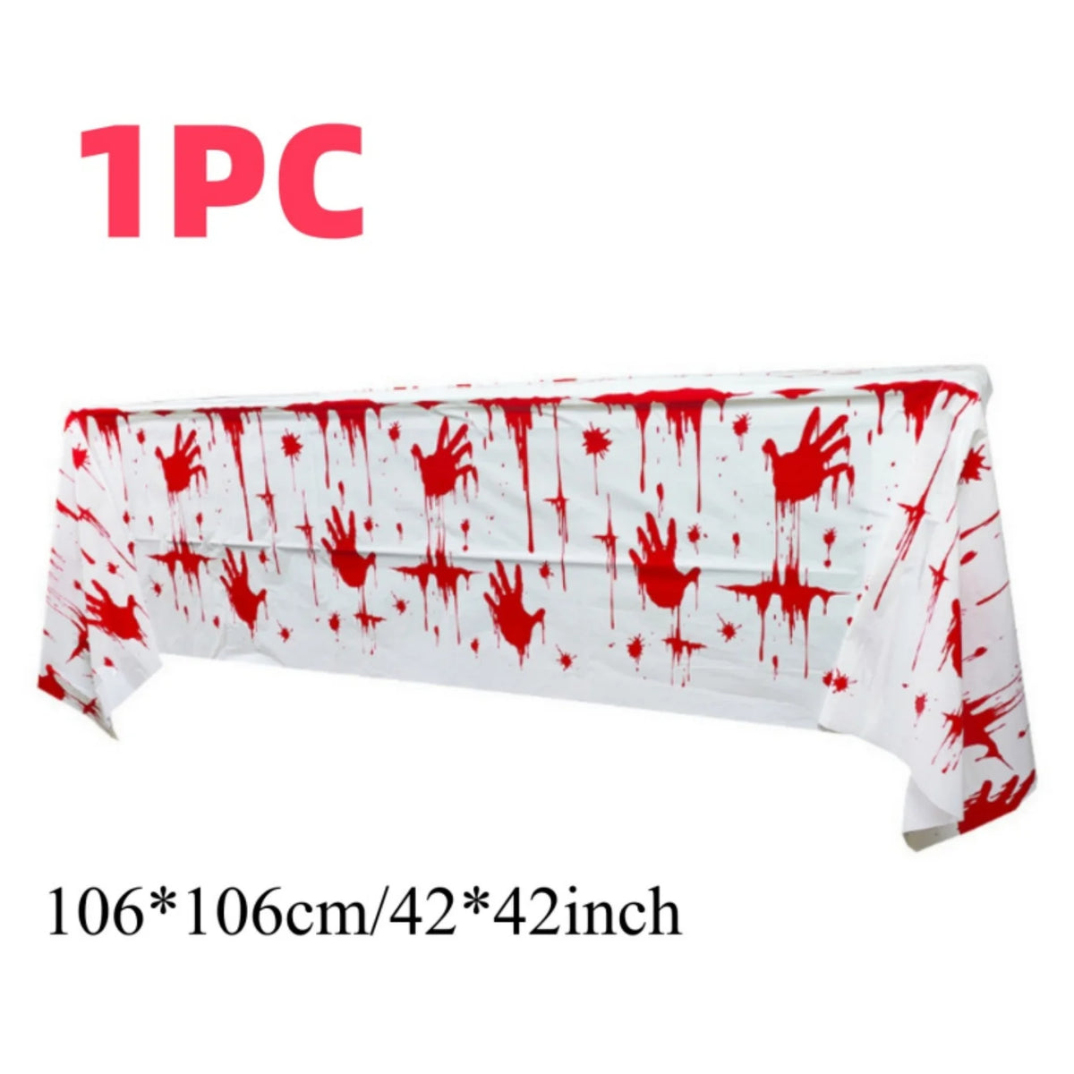 Halloween Bloody Handprint Party Tablecloth Decor