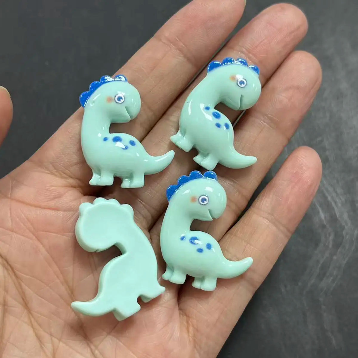 10pcs Macaron Color Skull Bow Skeleton Resin Handmade