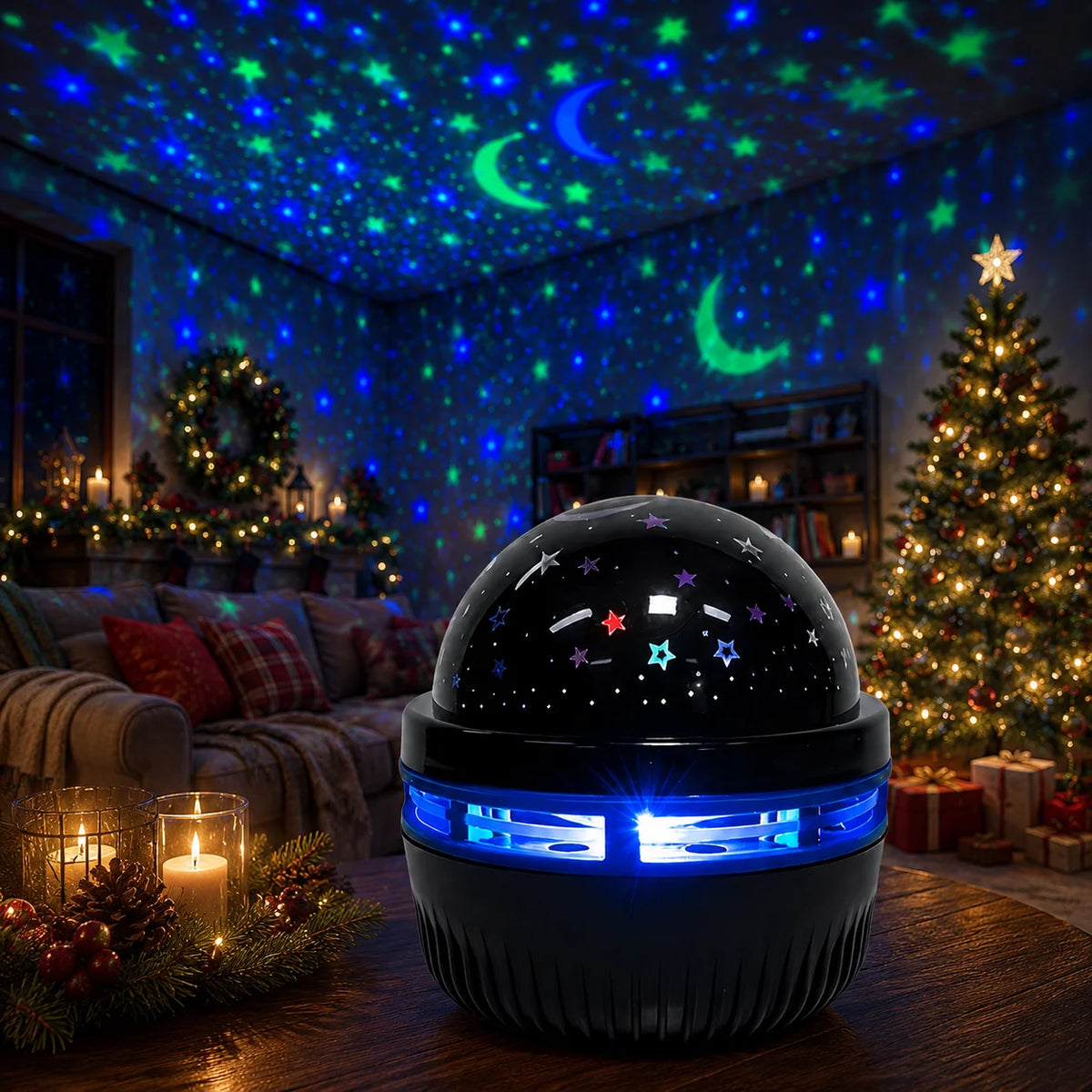 Starry Sky Projector Lamp RGB Galaxy Light Moon Star LED Night Lamp USB