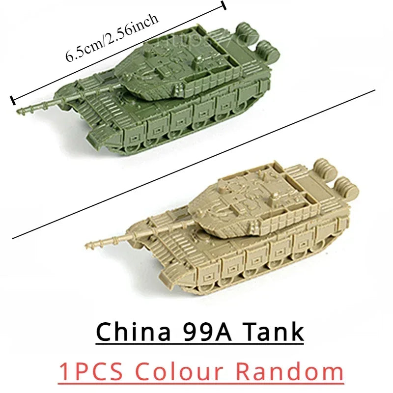 1 144 5cm Classic Tank Model WWII Soviet BM21 Italian B1 Destroyer US M35