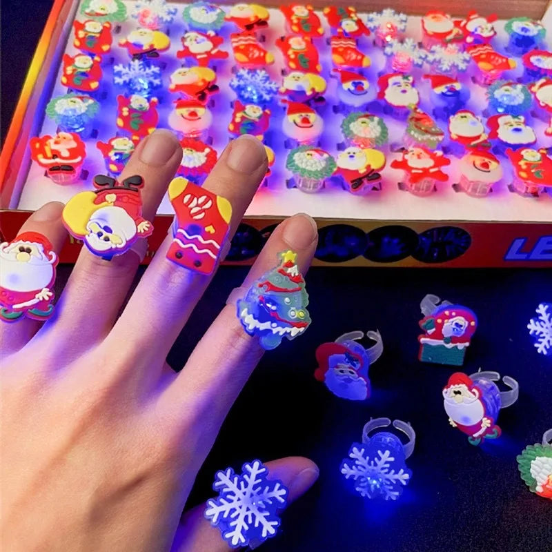 10/20PCS Cute Halloween Glowing Rings Bracelet Gift
