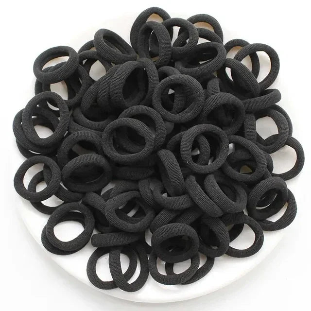 200-1000pcs Women Girls Colorful Nylon Elastic Hair Bands Ponytail Small