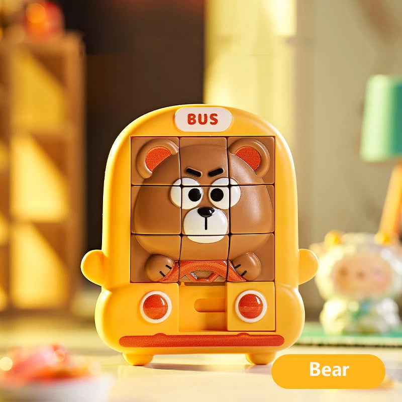 Children Cartoon Animal Slide Puzzles Toys Logical Thinking Training Challenges