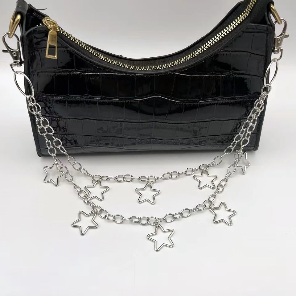 Punk Metal Crescent Geometric Bag Chain Hip Hop Hipster Cool Pants Chain