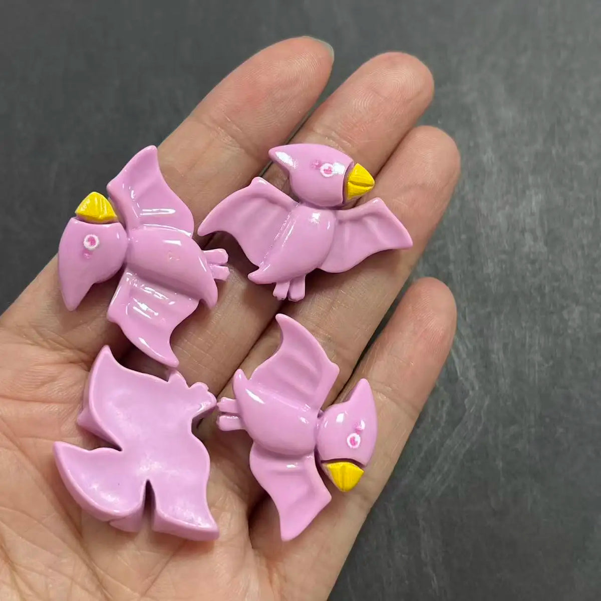 10pcs Macaron Color Skull Bow Skeleton Resin Handmade