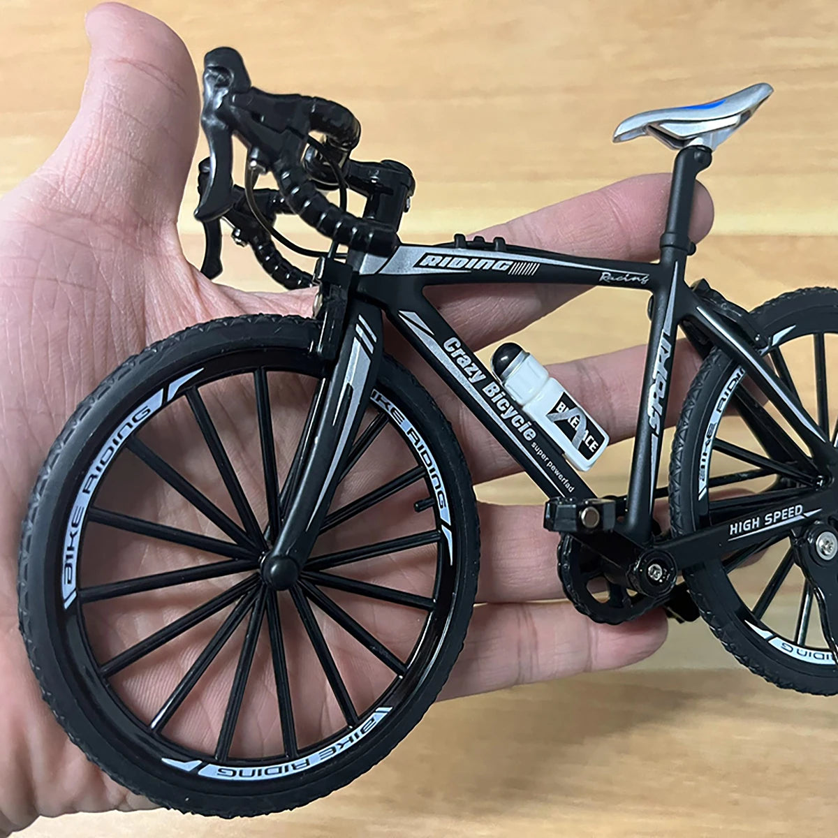 1:10 Mini Alloy Bicycle Diecast Model Finger Mountain Miniature Metal Bike