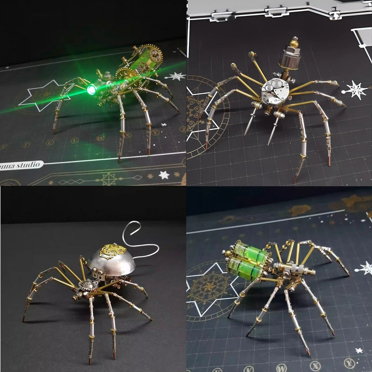 DIY Metal Assembly Spider Model Kit Steampunk Mechanical Insects Jigsaw Spiders