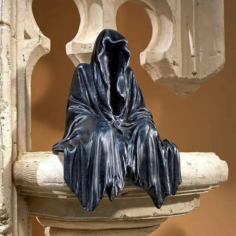 Black Clothes Mysterious Master Ornament Horror Black Robed Night Walker Gothic