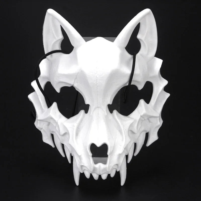 Halloween Mask Half-face Mask Cos Dragon God Fierce Tiger Night Fork Tengu