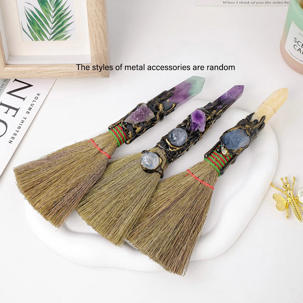 1PC Natural Crystal Point Stone Amethyst Altar Witch Supplies Table Decor