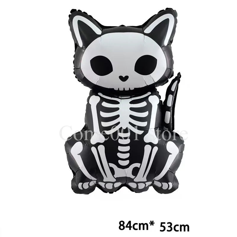 2026 New Halloween Ghost Skeleton Dog Cat Foil Ballons Halloween Festival