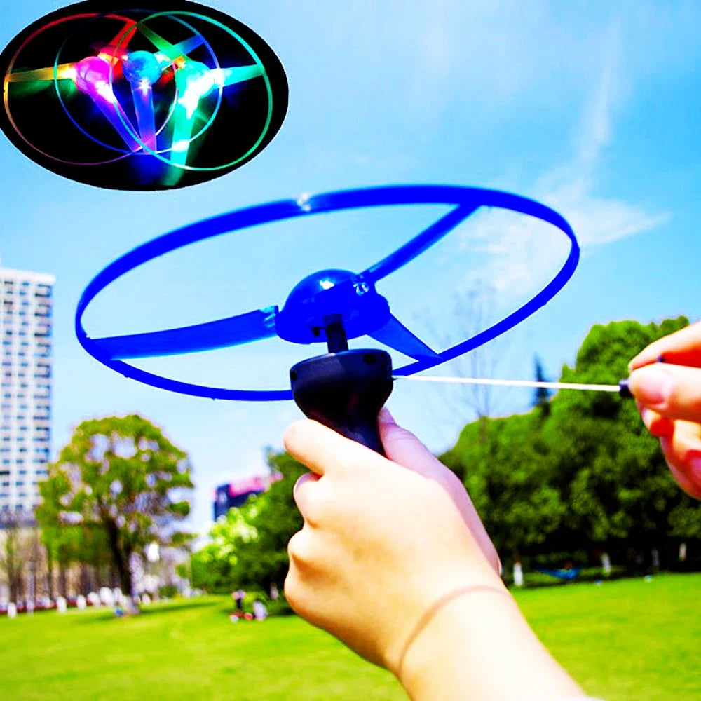LED Luminous Flying Disc Toy UFO Spinning Top