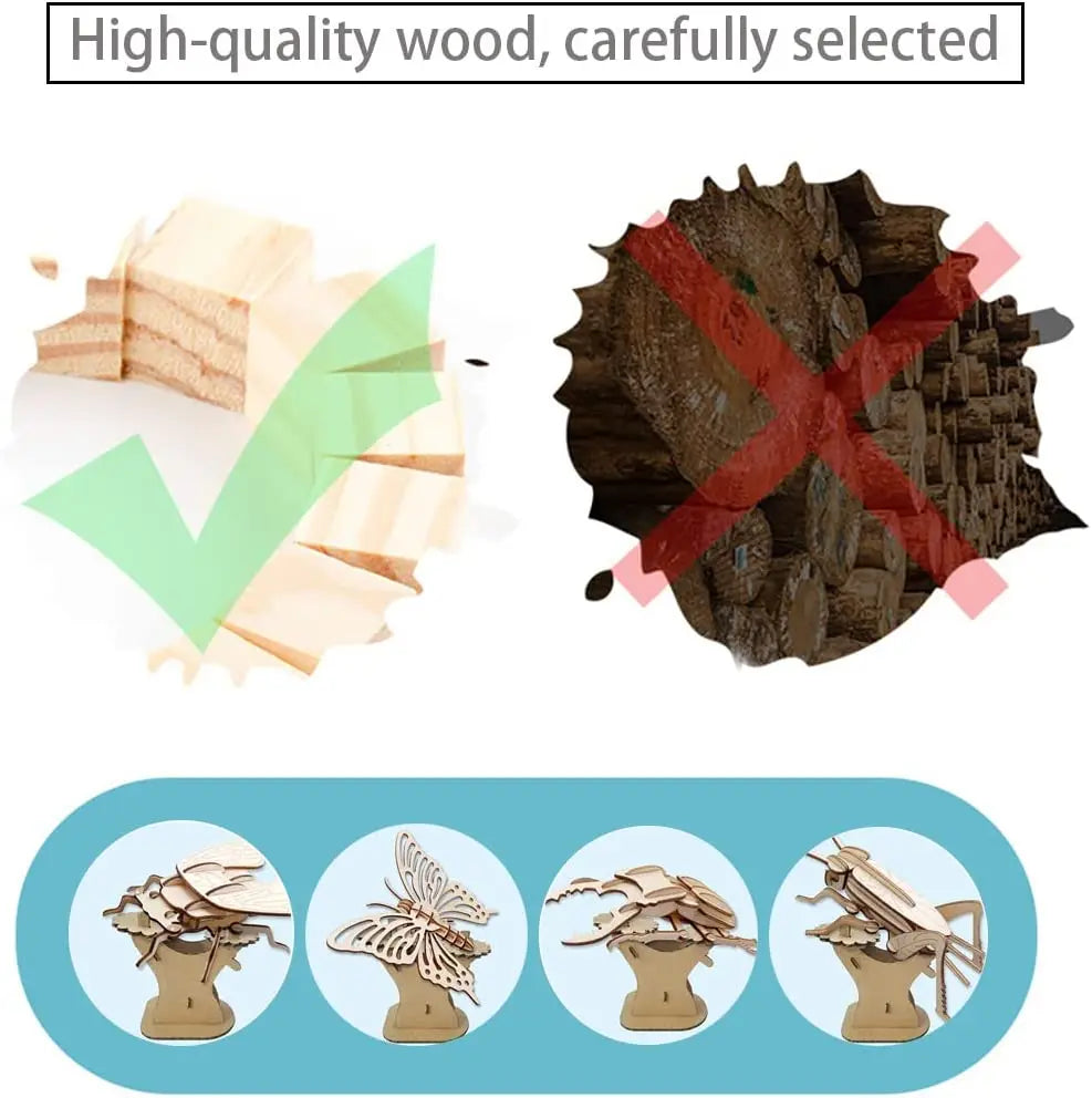 DIY 3D Wooden Puzzle Model Educational Building Toy