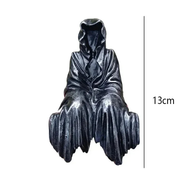Black Clothes Mysterious Master Ornament Horror Black Robed Night Walker Gothic