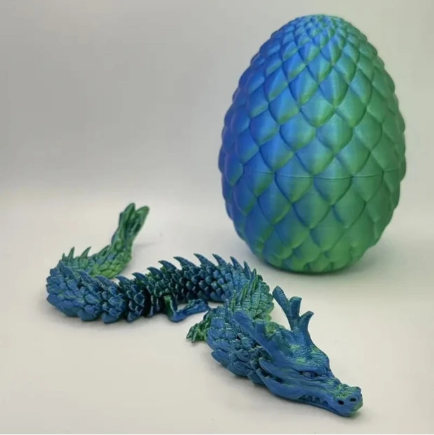 3D Chinese Dragon Surprise Egg Mini Movable Joint Decor Cute Collectible