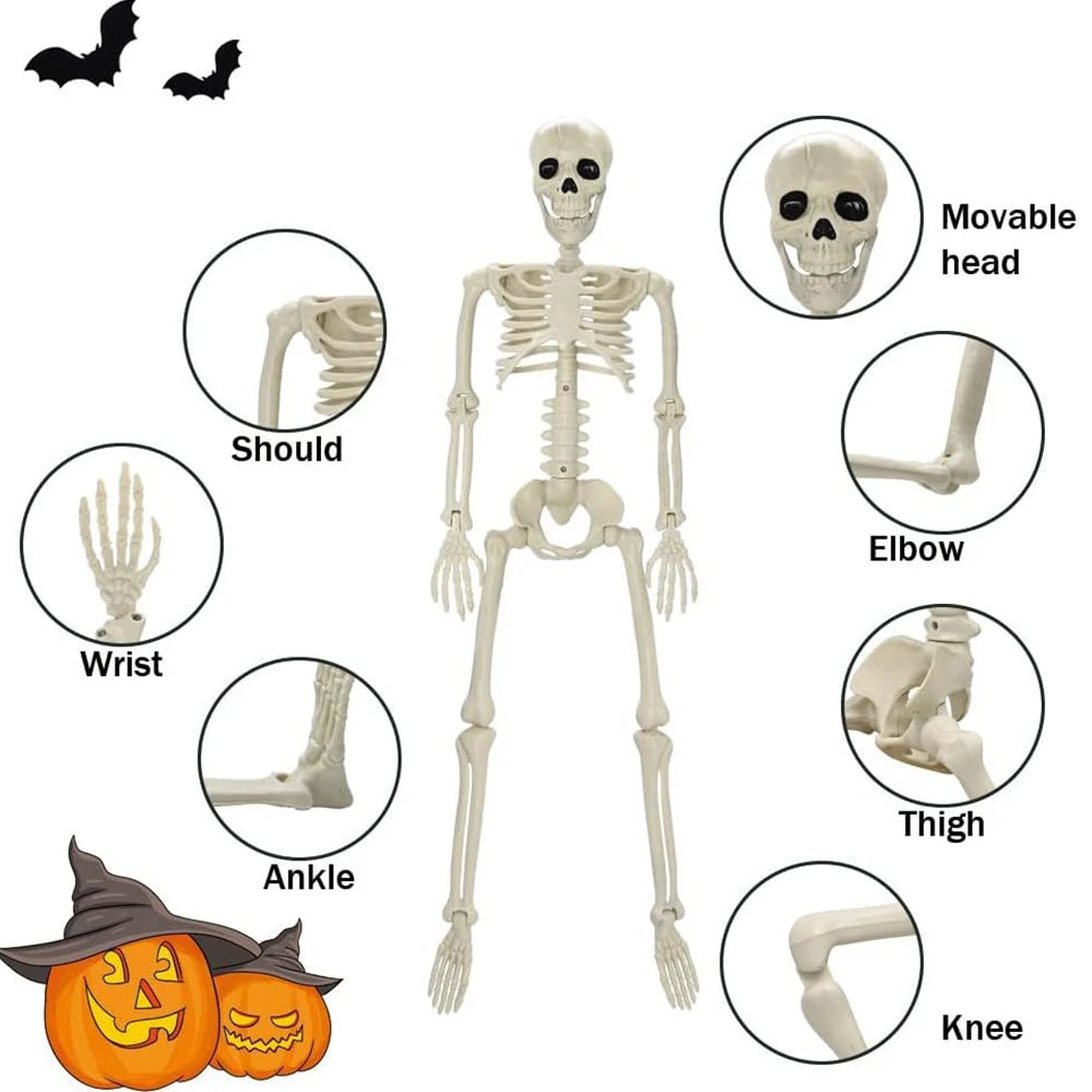 Halloween Decorations Skeleton Posable Statue