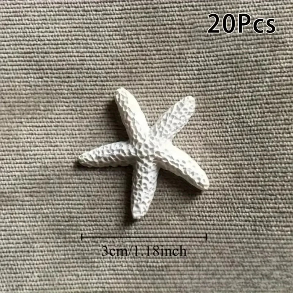 20pcs Versatile Resin Starfish Decorations Craft