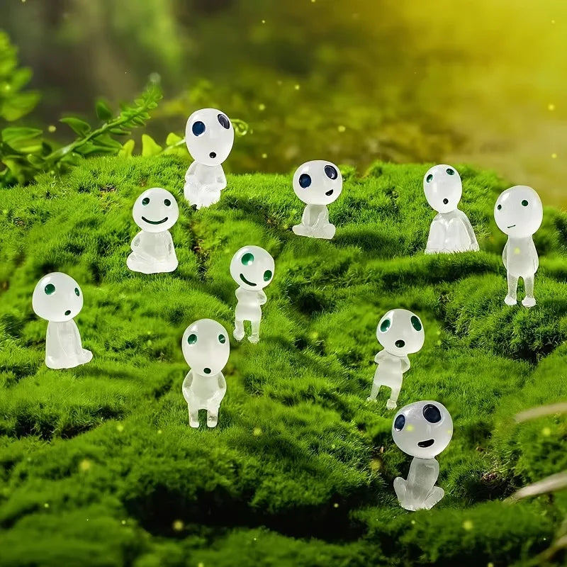 10pcs Luminous Resin Ghost Figures Miniature Alien Decor Aquarium DIY Terrarium