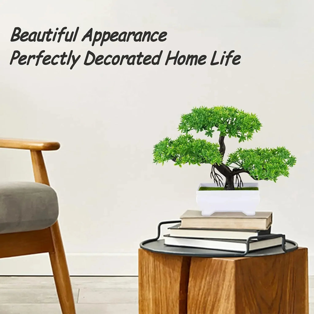 Artificial Plants Bonsai Simulated Tree Potted Fake Flowers Table Porch