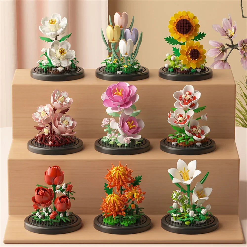 Eternal Flower Building Blocks Bonsai