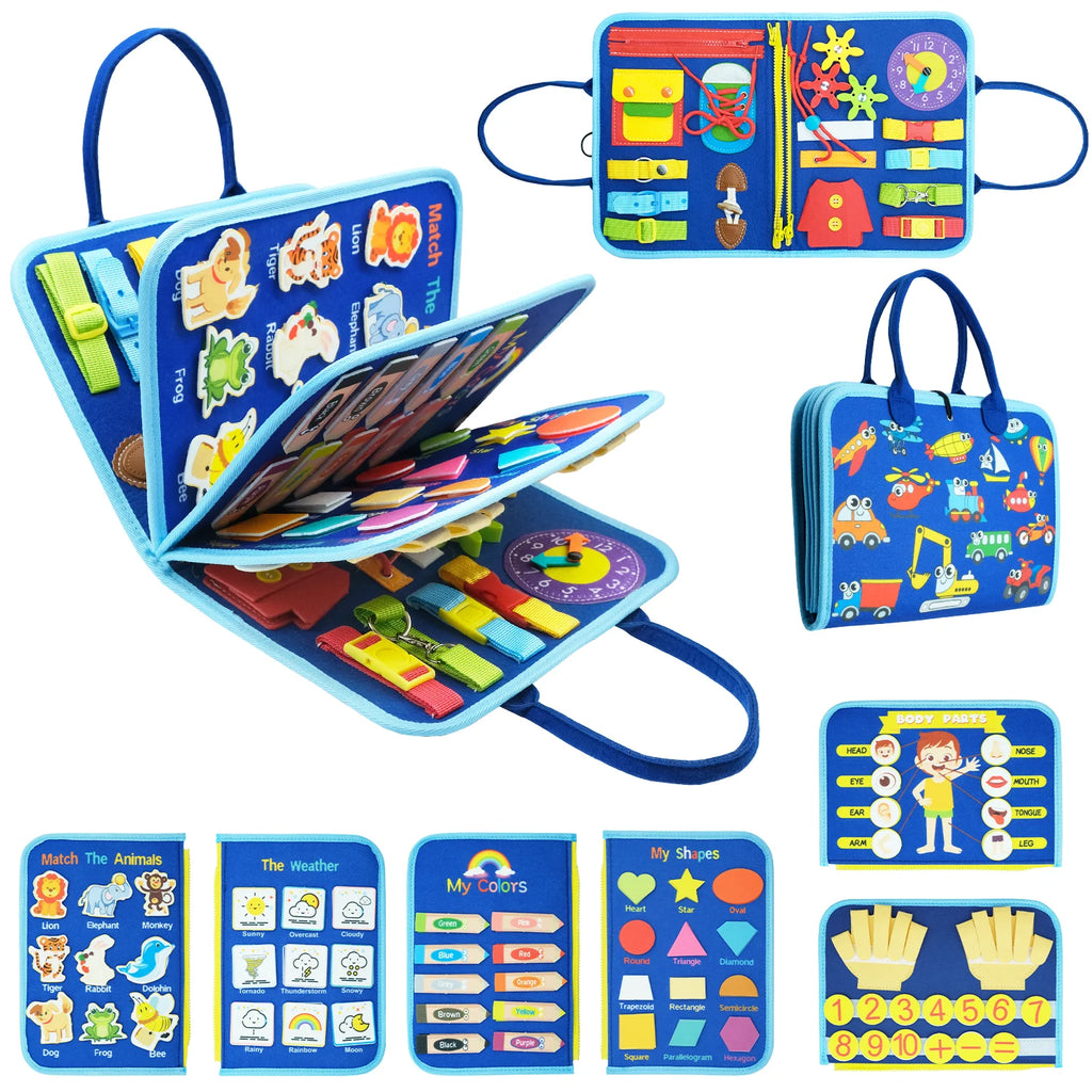 Montessori Toys Busy Board Sensory Activity Developing Board Motor Skills