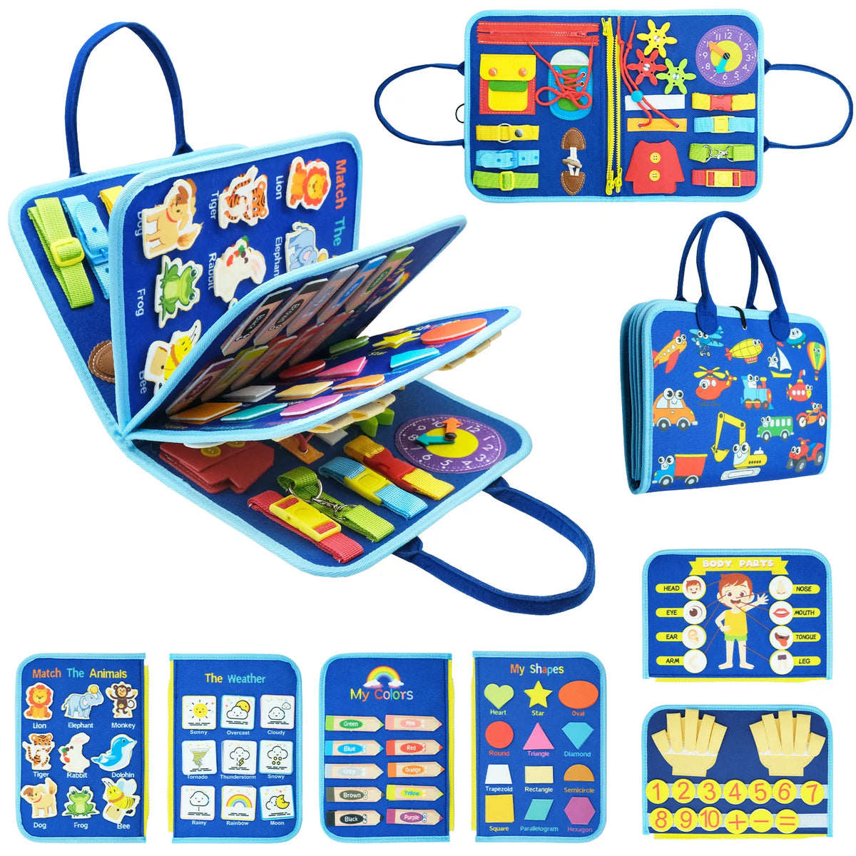 Montessori Toys Busy Board Sensory Activity Developing Board Motor Skills